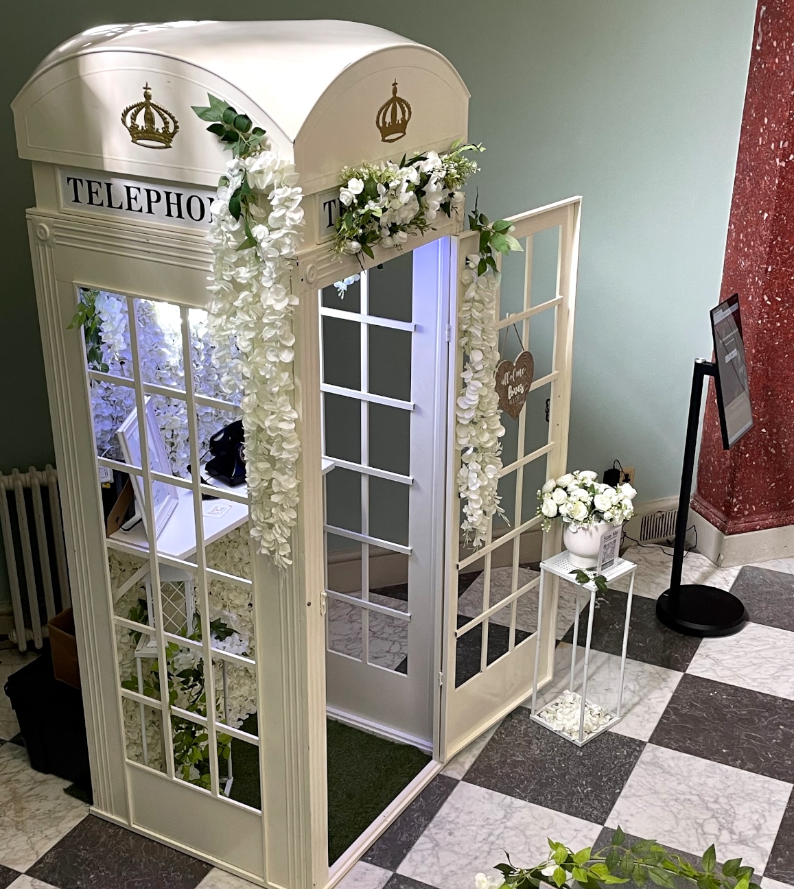 Audio Guestbook Telephone Box Hire Side